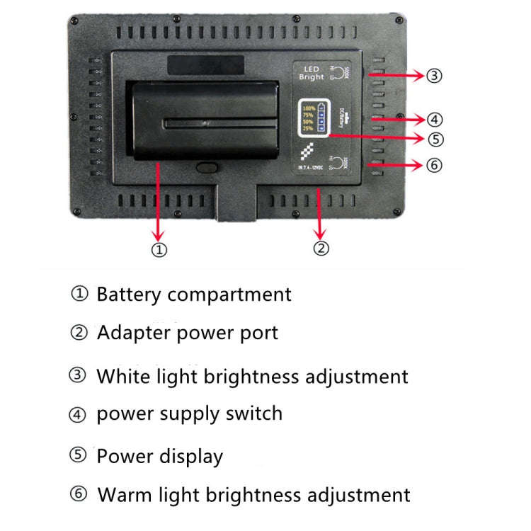 520 LEDs Handheld Photography Outdoor Fill Light without Battery