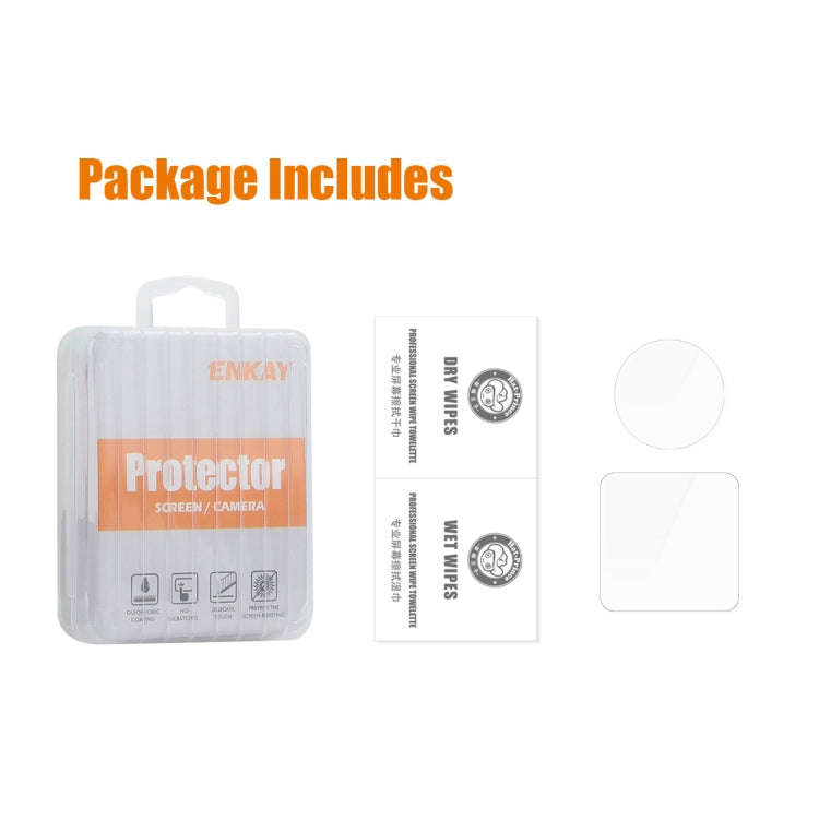 For DJI Action 2 ENKAY 0.2mm 9H Tempered Glass Screen Film, Version:Power Combo