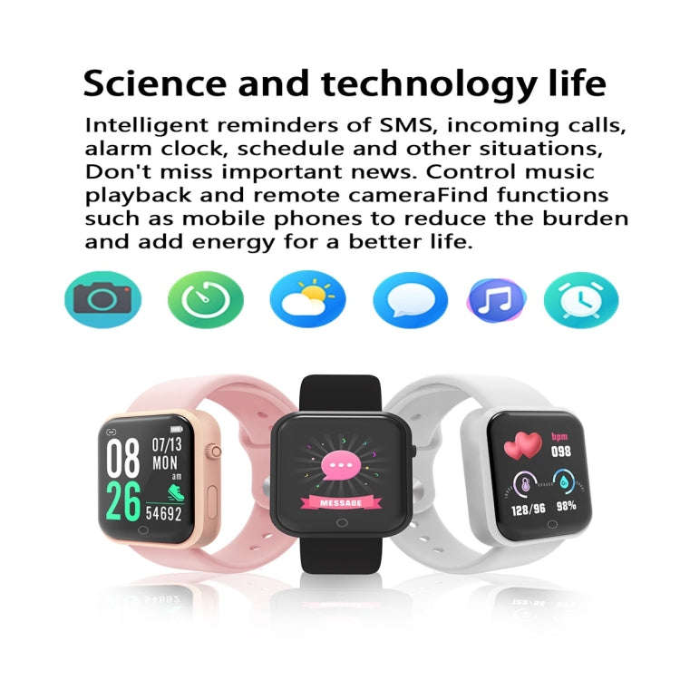 D20L 1.3 inch IP67 Waterproof Color Screen Smart Watch(Black)