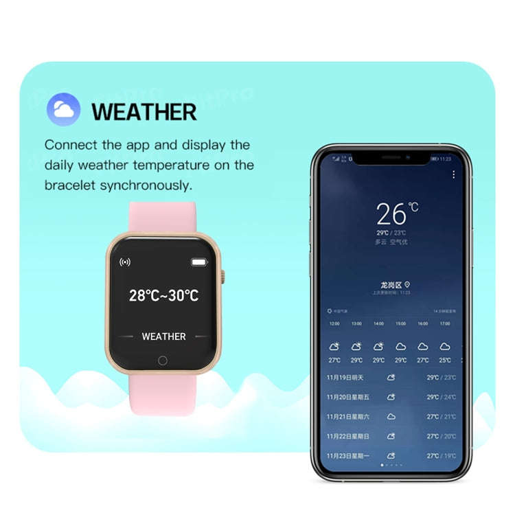 D20L 1.3 inch IP67 Waterproof Color Screen Smart Watch(Black)