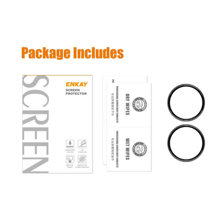 2 PCS ENKAY 3D Full Coverage Soft PC Edge + PMMA HD Screen Protector Film For GarminMove Sport