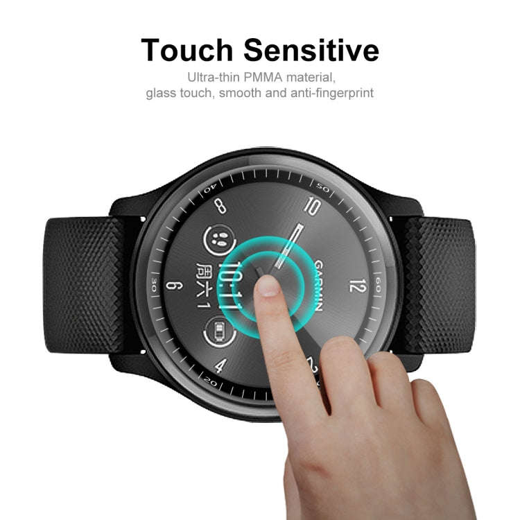 2 PCS ENKAY 3D Full Coverage Soft PC Edge + PMMA HD Screen Protector Film For GarminMove Sport