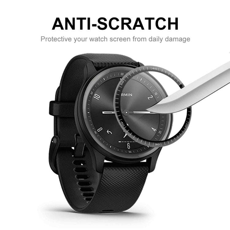 2 PCS ENKAY 3D Full Coverage Soft PC Edge + PMMA HD Screen Protector Film For GarminMove Sport