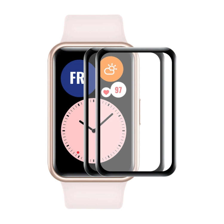 2 PCS ENKAY 3D Full Coverage Soft PC Edge + PMMA HD Screen Protector Film For Huawei Watch Fit mini