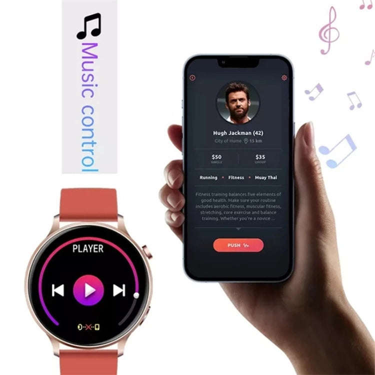 FW01 1.28inch Color Screen Smart Wristband, Support Bluetooth Call / Heart Rate Monitoring(Black)