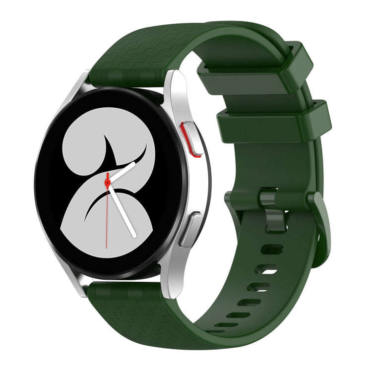 For Huawei Watch GT3 42mm 20mm Carbon Fiber Striped Silicone Watch Band(Amy Green)