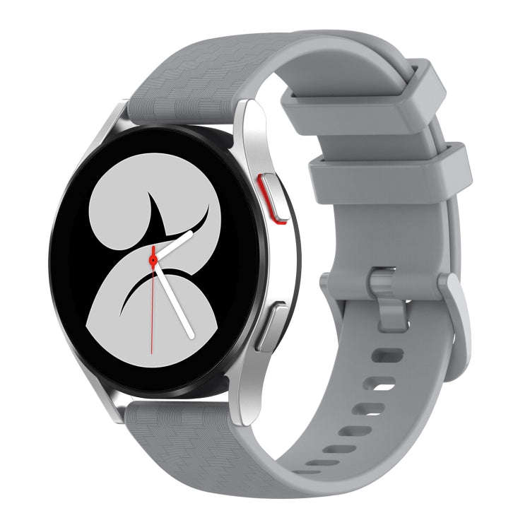For Huawei Watch GT3 42mm 20mm Carbon Fiber Striped Silicone Watch Band(Grey)
