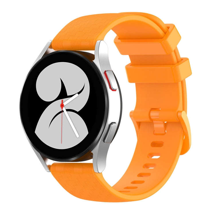 For Huawei Watch GT2 42mm 20mm Carbon Fiber Striped Silicone Watch Band(Yellow)