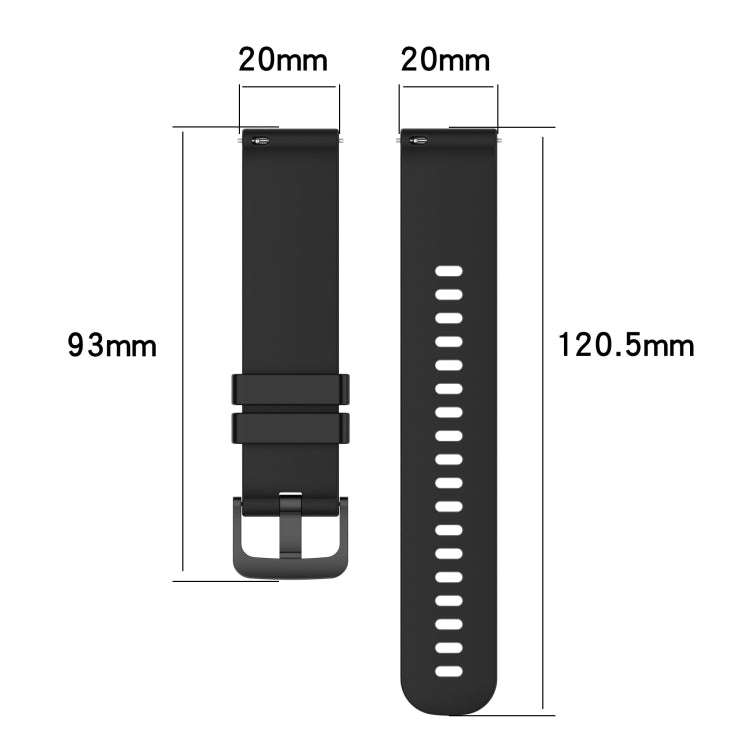 For Huawei Watch GT2 42mm 20mm Carbon Fiber Striped Silicone Watch Band(Water Duck)