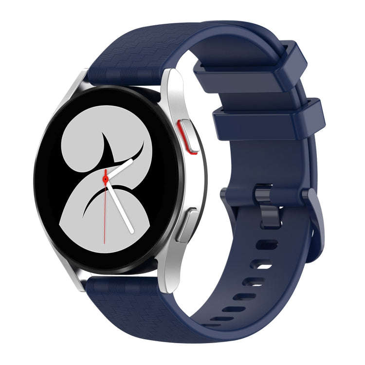 For Honor Watch ES 20mm Carbon Fiber Striped Silicone Watch Band(Blue)