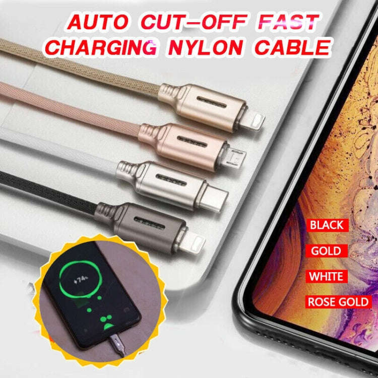 Micro USB Interface Zinc Alloy Marquee Luminous Intelligent Automatic Power off Charging Data Cab...