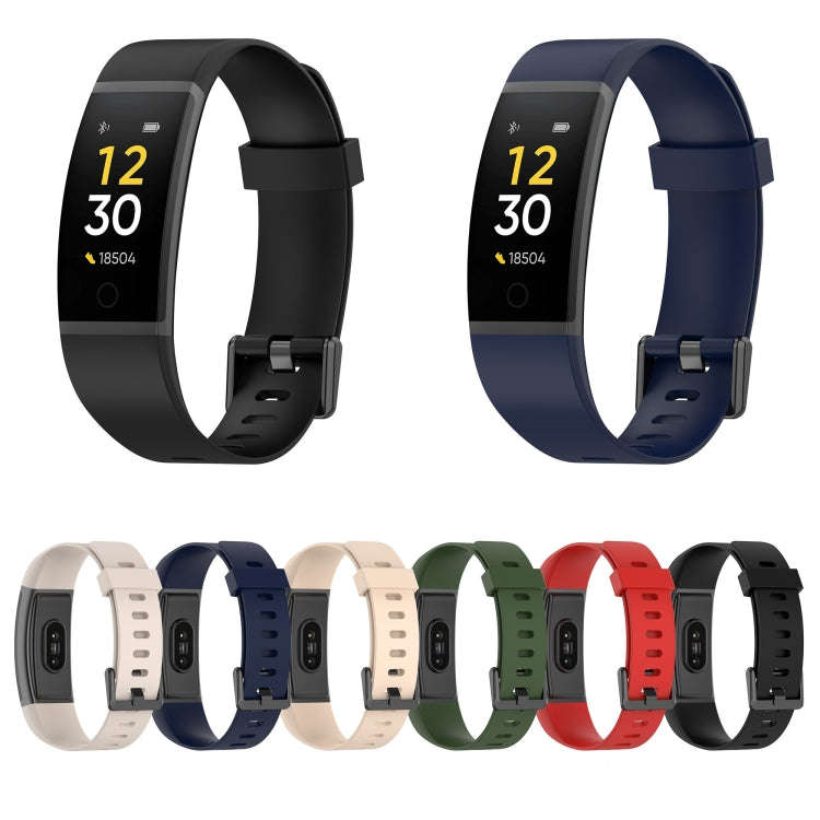 8-shape Silicone Watch Band for Realme Band RMA199(Black)
