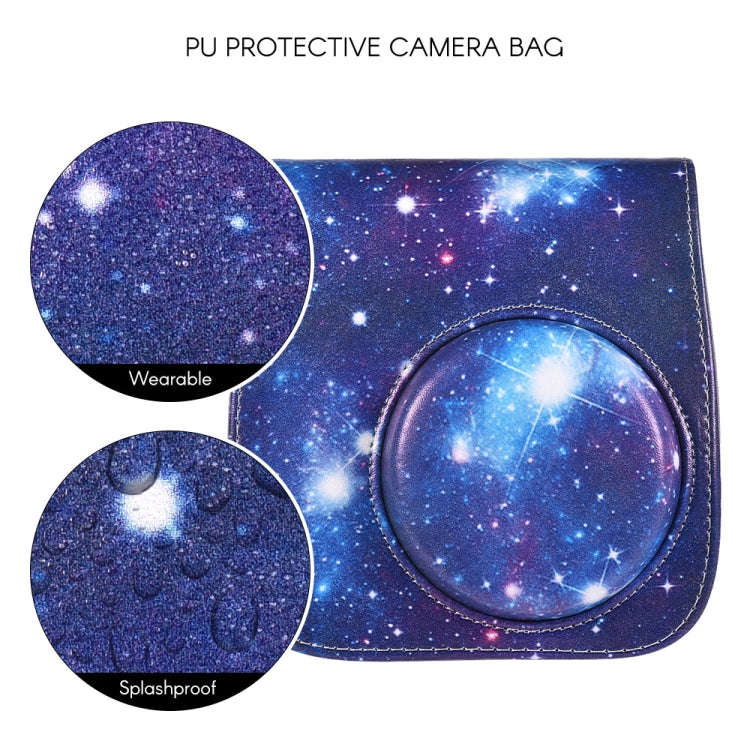 Universe Pattern Full Body Camera PU Leather Case Bag with Strap for FUJIFILM instax mini 9 / min...
