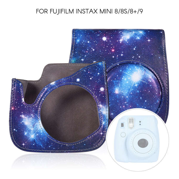 Universe Pattern Full Body Camera PU Leather Case Bag with Strap for FUJIFILM instax mini 9 / min...