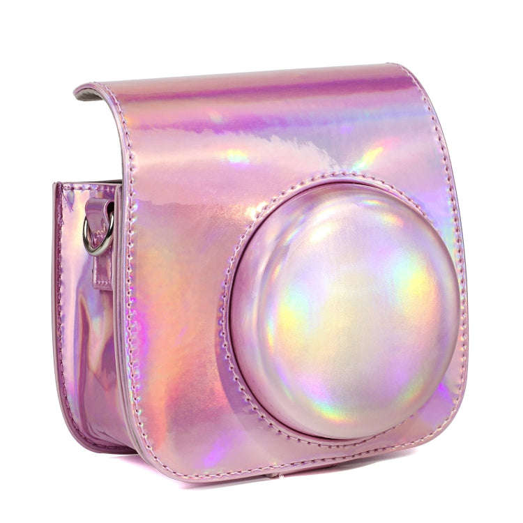 Aurora Oil Paint Full Body Camera PU Leather Case Bag with Strap for FUJIFILM instax mini 9 / min...