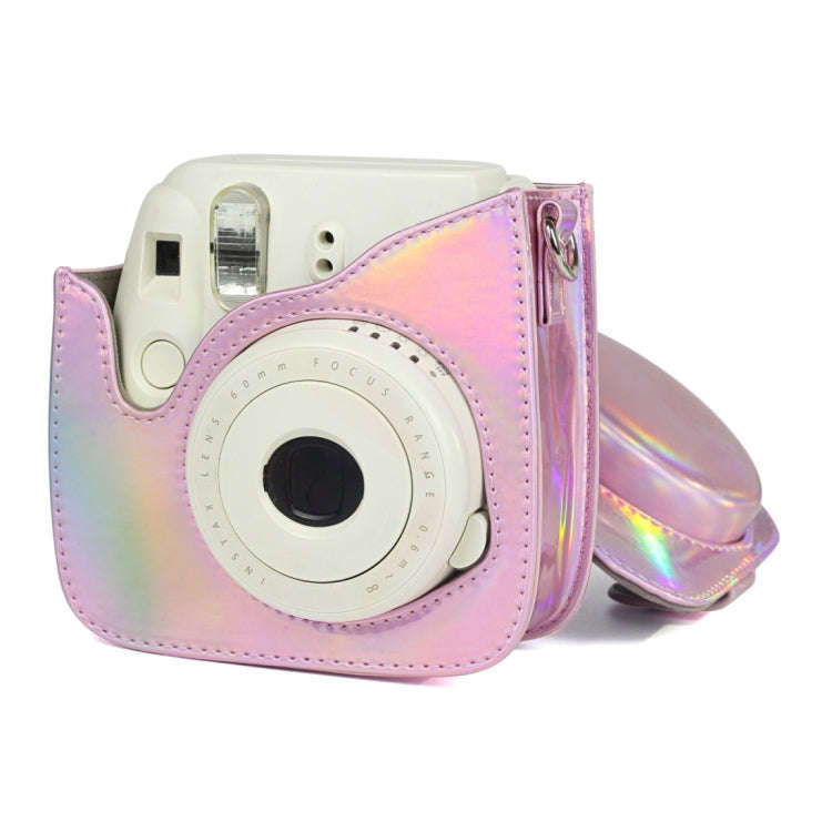 Aurora Oil Paint Full Body Camera PU Leather Case Bag with Strap for FUJIFILM instax mini 9 / min...