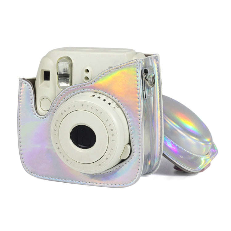 Aurora Oil Paint Full Body Camera PU Leather Case Bag with Strap for FUJIFILM instax mini 9 / min...