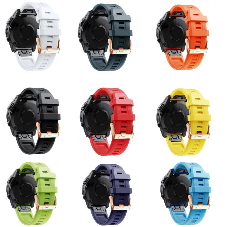 For Garmin Fenix 6S 20mm Silicone Watch Band(White)
