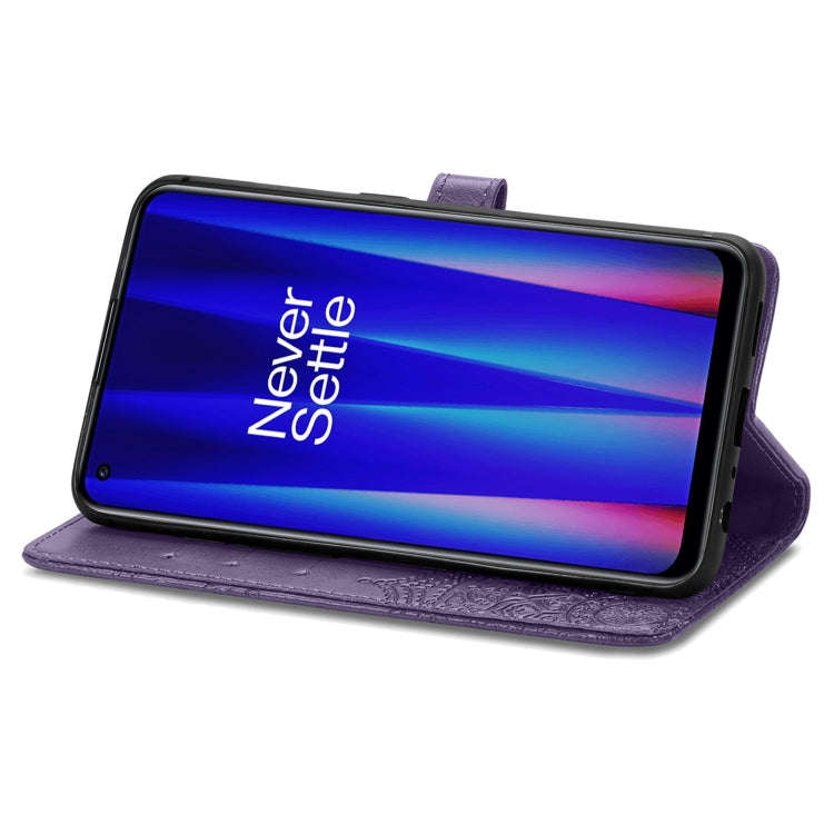 For OnePlus Nord CE 2 5G Mandala Flower Embossed Leather Phone Case(Purple)