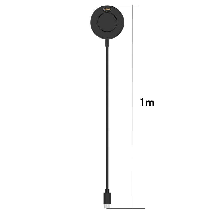 For Garmin Vivomove 3S Type-C / USB-C Interface Watch Charger With Data Function(Black)