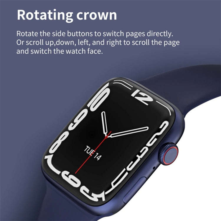 W7 1.8 inch Color Screen Smart Watch, Support Heart Rate Monitoring/Blood Pressure Monitoring(White)