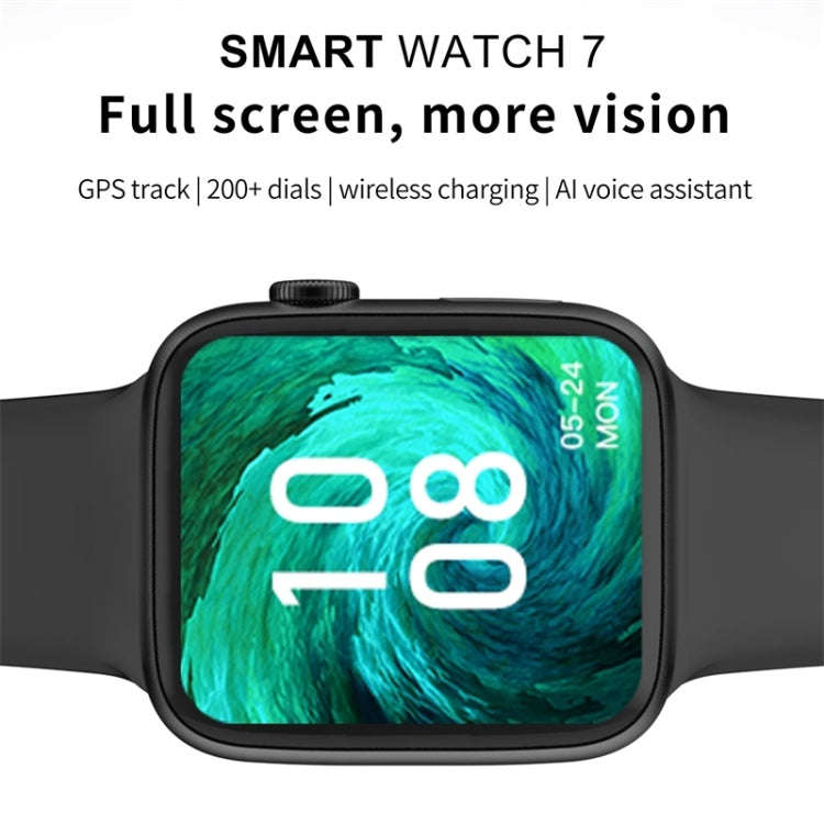 W7 1.8 inch Color Screen Smart Watch, Support Heart Rate Monitoring/Blood Pressure Monitoring(White)