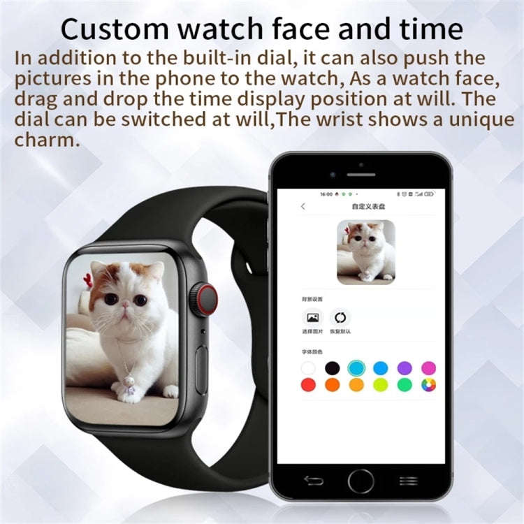T500 Plus 1.54 inch Color Screen Smart Watch,Support Heart Rate Monitoring/Blood Pressure Monitor...