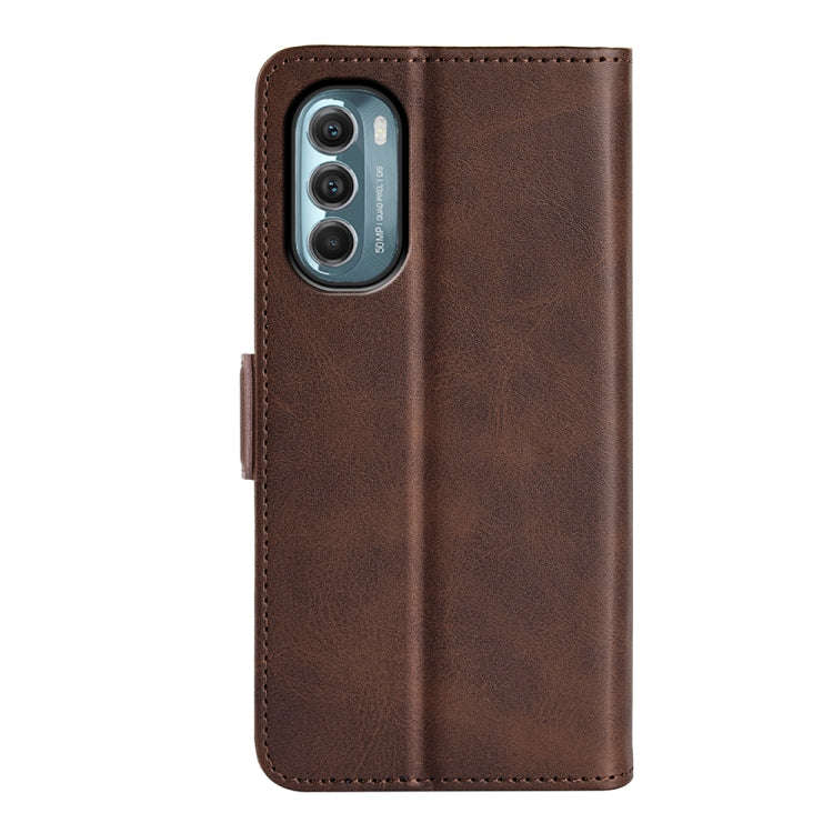 For Motorola Moto G 5G 2022 Dual-side Magnetic Buckle Leather Phone Case(Brown)
