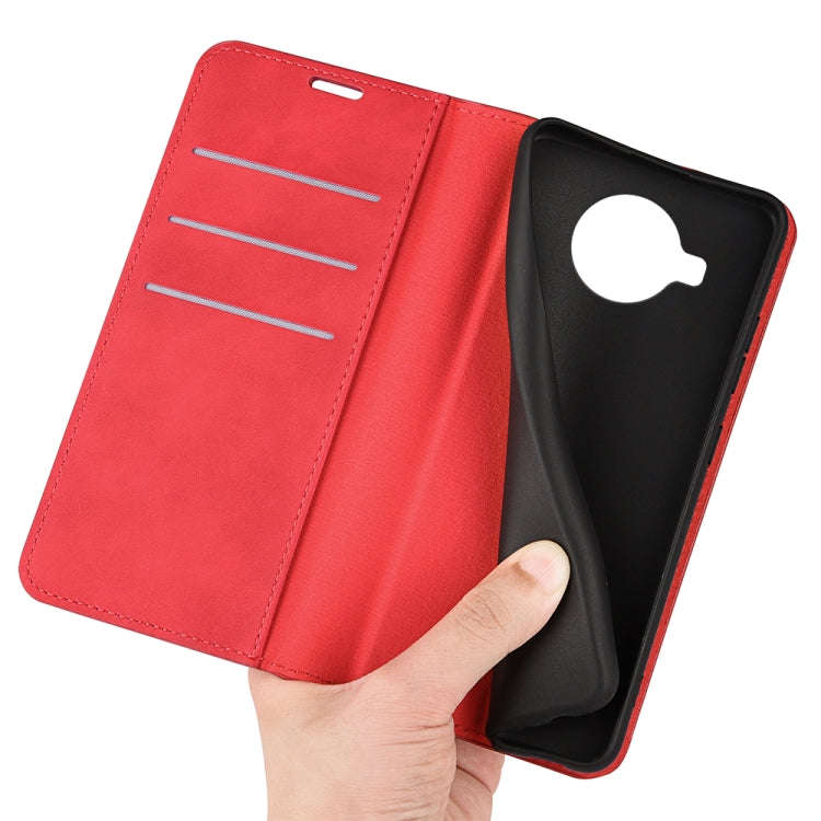 For Nokia X100 Retro-skin Magnetic Suction Leather Phone Case(Red)