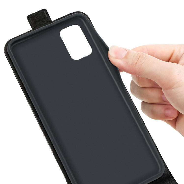 For TCL 30T R64 Texture Single Vertical Flip Leather Phone Case(Black)