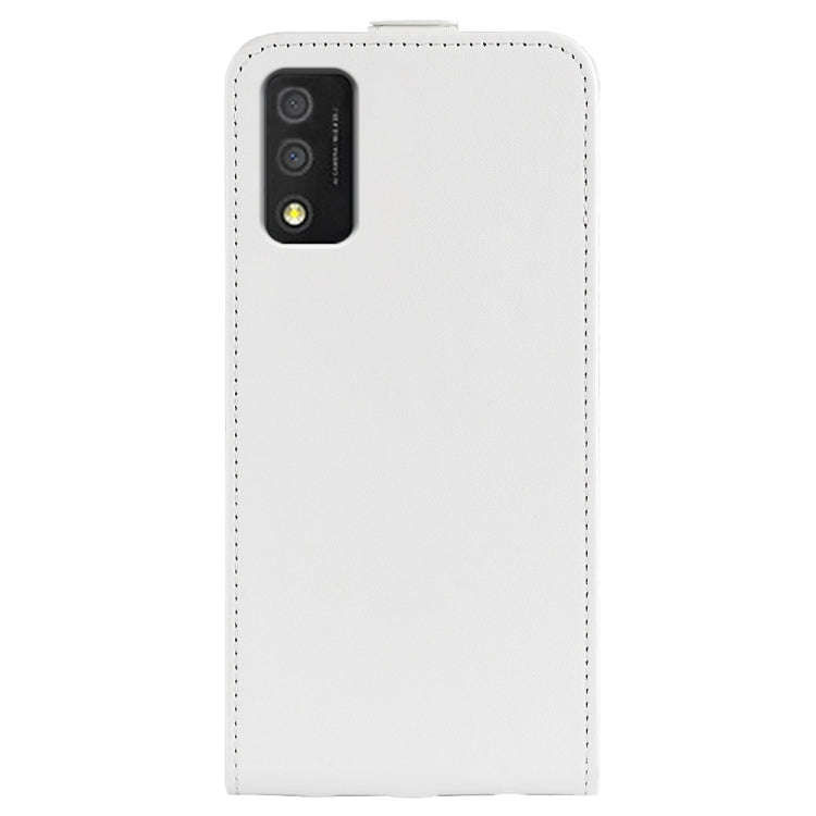 For TCL 30T R64 Texture Single Vertical Flip Leather Phone Case(White)