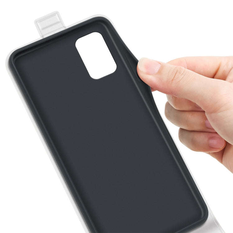 For TCL 30T R64 Texture Single Vertical Flip Leather Phone Case(White)
