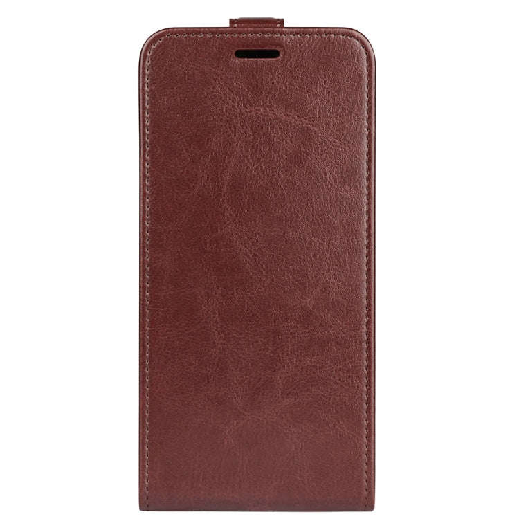 For TCL 30T R64 Texture Single Vertical Flip Leather Phone Case(Brown)
