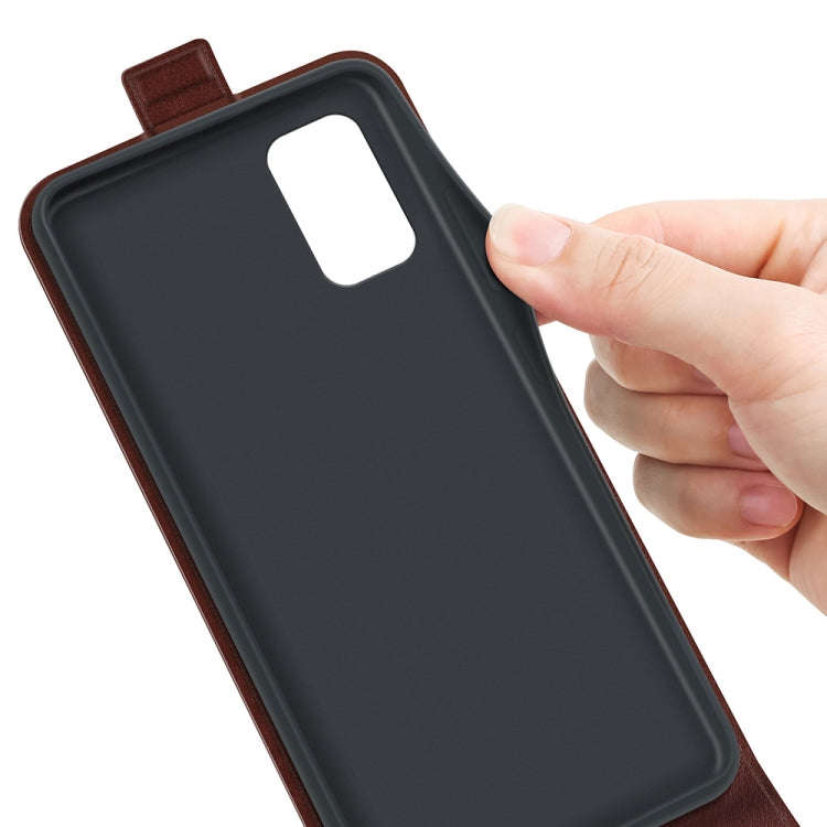 For TCL 30T R64 Texture Single Vertical Flip Leather Phone Case(Brown)
