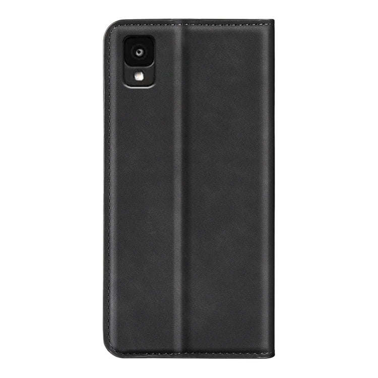 For TCL 30Z Retro-skin Magnetic Suction Leather Phone Case(Black)