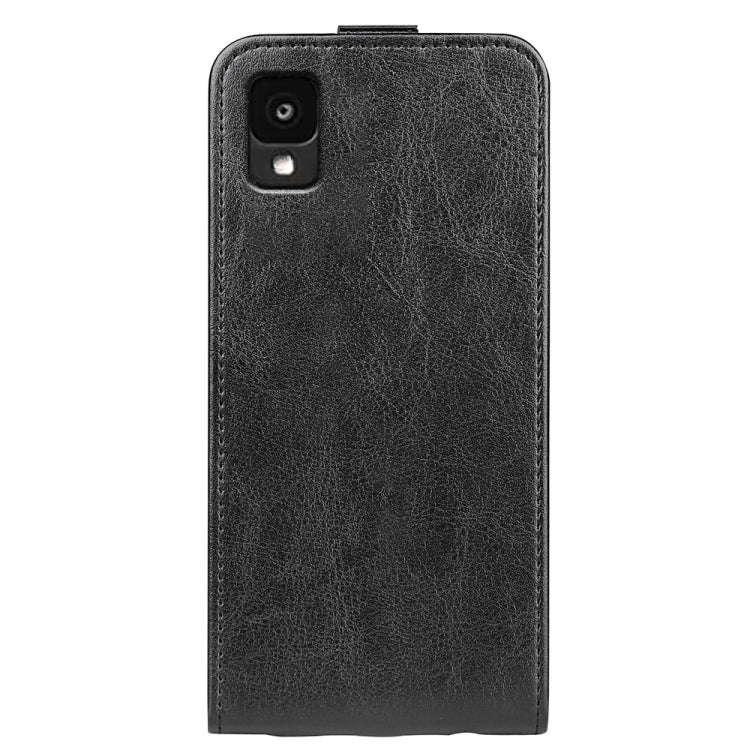 For TCL 30Z R64 Texture Single Vertical Flip Leather Phone Case(Black)