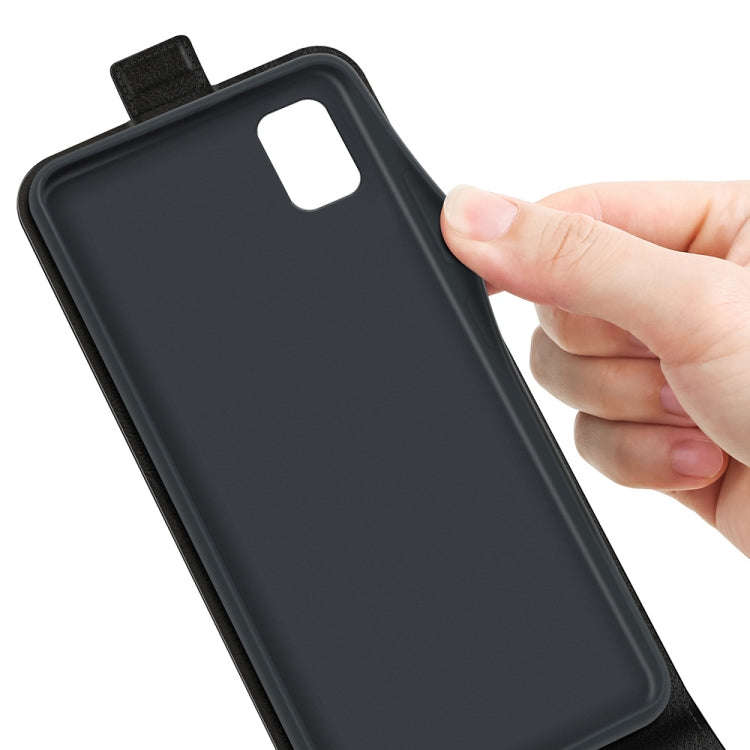 For TCL 30Z R64 Texture Single Vertical Flip Leather Phone Case(Black)
