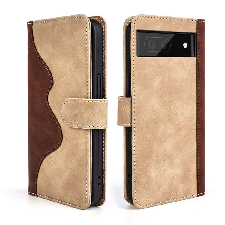 For Google Pixel 7 Stitching Horizontal Flip Leather Phone Case(Yellow)