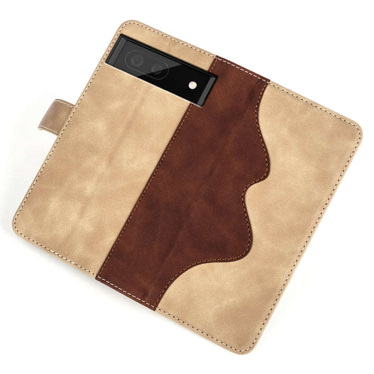 For Google Pixel 7 Stitching Horizontal Flip Leather Phone Case(Yellow)