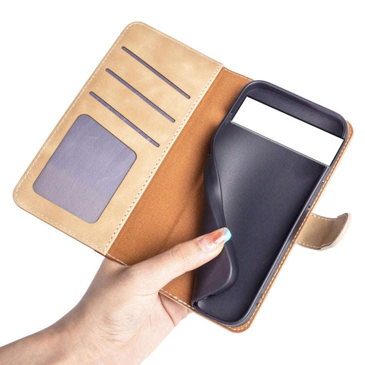 For Google Pixel 7 Stitching Horizontal Flip Leather Phone Case(Yellow)