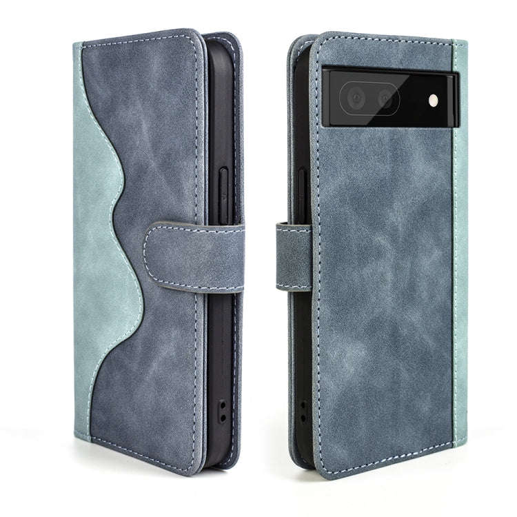 For Google Pixel 7 Stitching Horizontal Flip Leather Phone Case(Blue)