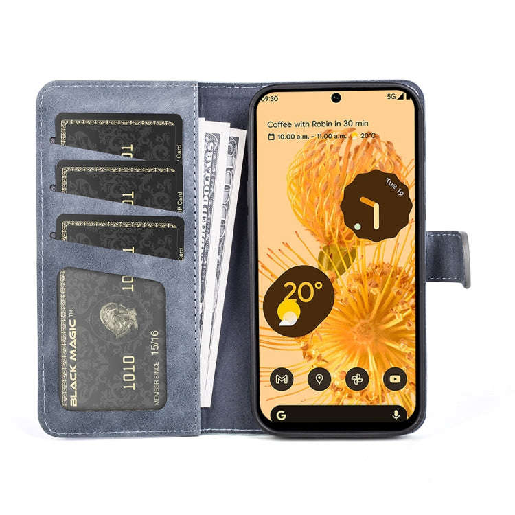 For Google Pixel 7 Stitching Horizontal Flip Leather Phone Case(Blue)
