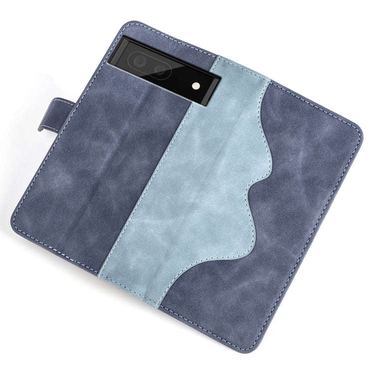 For Google Pixel 7 Stitching Horizontal Flip Leather Phone Case(Blue)