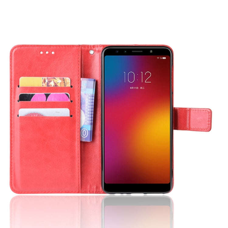 Retro Crazy Horse Texture Horizontal Flip Leather Case for Lenovo K5S, with Holder & Card Slots &...