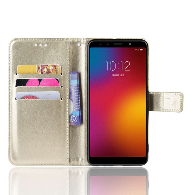 Retro Crazy Horse Texture Horizontal Flip Leather Case for Lenovo K5S,  with Holder & Card Slots ...