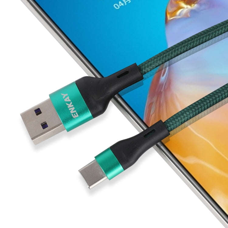 ENKAY ENK-CB119 1m USB 3.0 to USB-C / Type-C 5A Super Fast Charging Sync Data Cable(Grey)