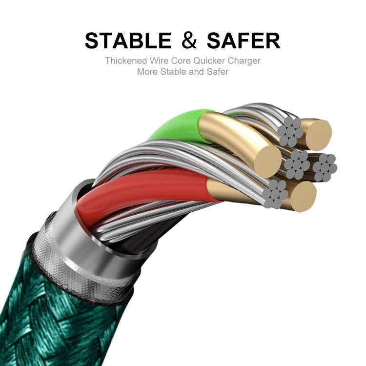 ENKAY ENK-CB119 1m USB 3.0 to USB-C / Type-C 5A Super Fast Charging Sync Data Cable(Green)