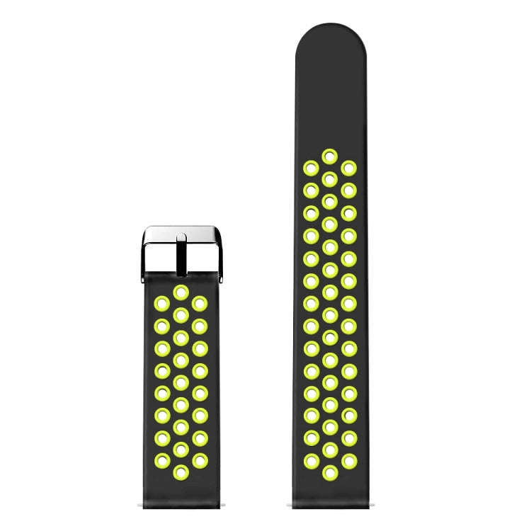For Fossil Gen 5 Carlyle /Julianna /Garrett /Carlyle HR Dual Color Silicone Watch Band(Yellow)