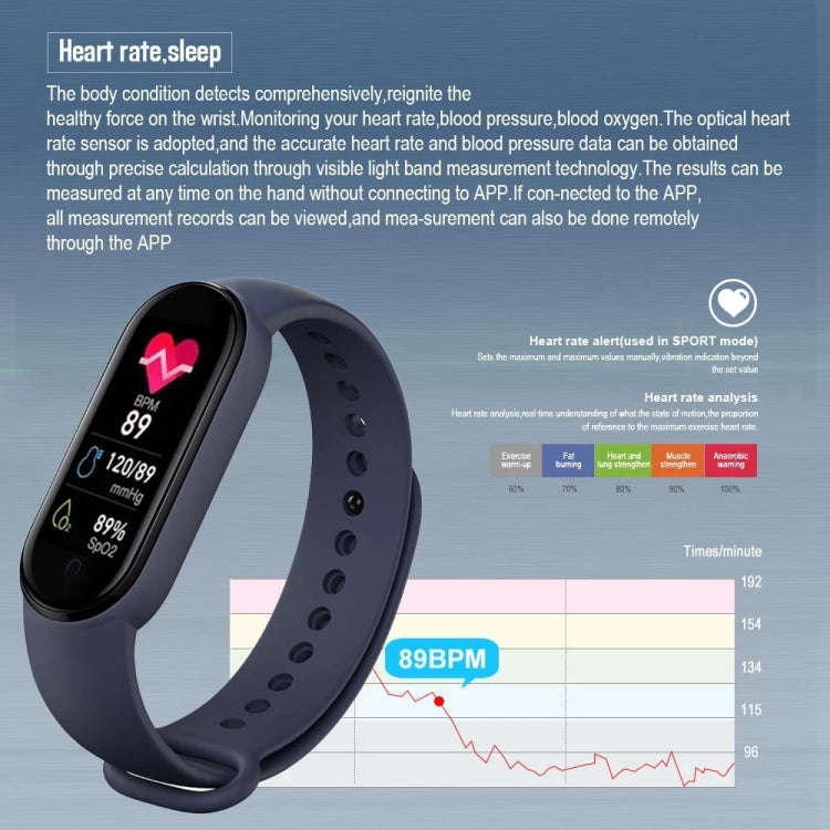M7 0.96 inch Color Screen Smart Watch,Support Heart Rate Monitoring/Blood Pressure Monitoring(Pink)