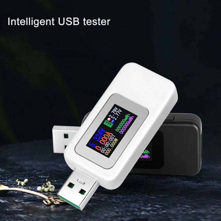 KWS-MX18 10 in 1 USB DC Tester Current 4-30V Voltage Meter Timing Ammeter Digital Meter(Black)